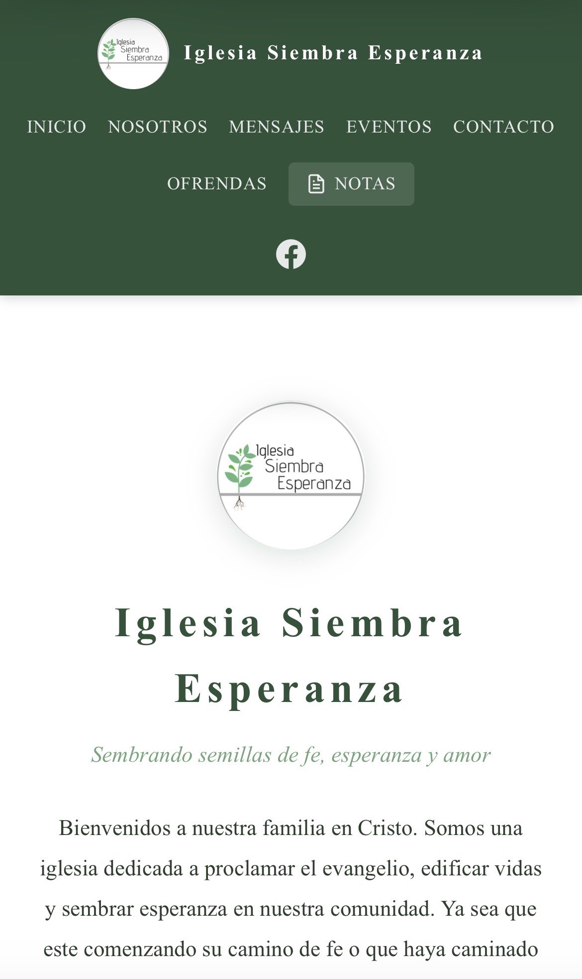 Iglesia Siembra Esperanza website preview
